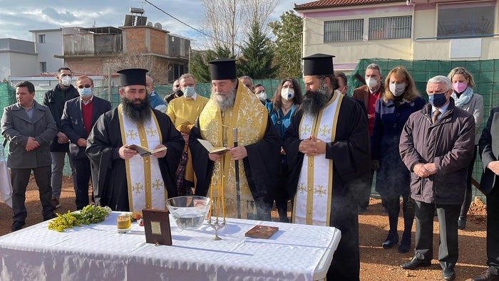 Τοποθέτηση θεμελίου λίθου στο 4ο Γυμνάσιο Γκορυτσάς Ασπροπύργου